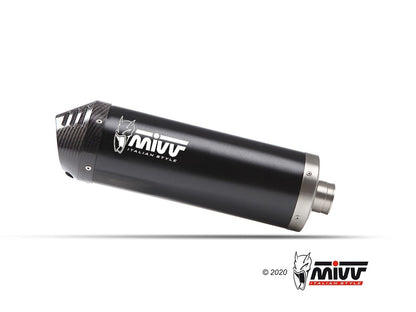 MIVV S.042 SUZUKI V-Strom 1050 ( 2020+ ) Slip-on Exhaust "Oval" (black + carbon cap; approved) – Accessories in the 2WheelsHero Motorcycle Aftermarket Accessories and Parts Online Shop