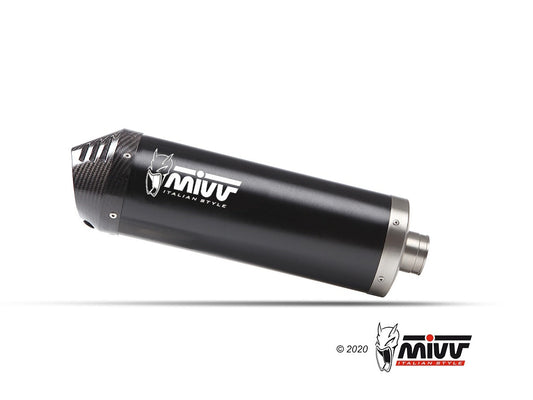 MIVV S.042 SUZUKI V-Strom 1050 ( 2020+ ) Slip-on Exhaust "Oval" (black + carbon cap; approved) – Accessories in the 2WheelsHero Motorcycle Aftermarket Accessories and Parts Online Shop