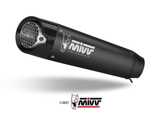 MIVV T.027 TRIUMPH STREET TRIPLE 765 R / RS ( 2023+ ) Full System Exhaust "X-M5" (black; not approved) – Accessories in the 2WheelsHero Motorcycle Aftermarket Accessories and Parts Online Shop