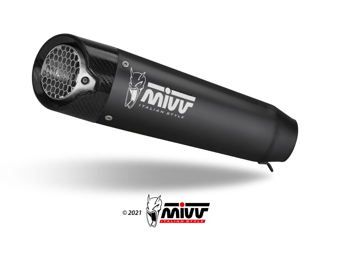 MIVV T.027 TRIUMPH STREET TRIPLE 765 R / RS ( 2023+ ) Full System Exhaust "X-M5" (black; not approved) – Accessories in the 2WheelsHero Motorcycle Aftermarket Accessories and Parts Online Shop