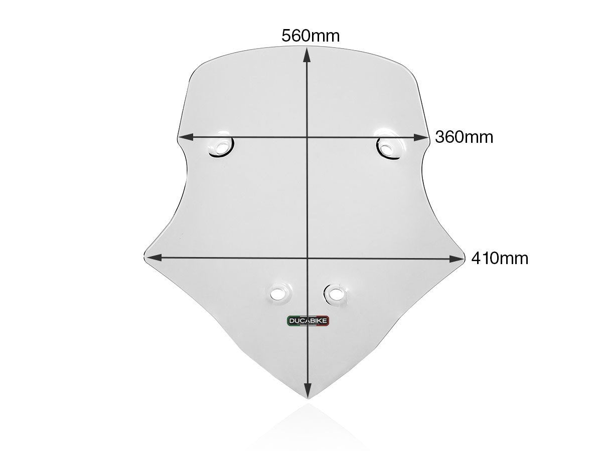 CUP15 - DUCABIKE Ducati Multistrada V4 Wind Screen (touring) – Accessories in the Motoraider Motorcycle Aftermarket Accessories and Parts Online Shop