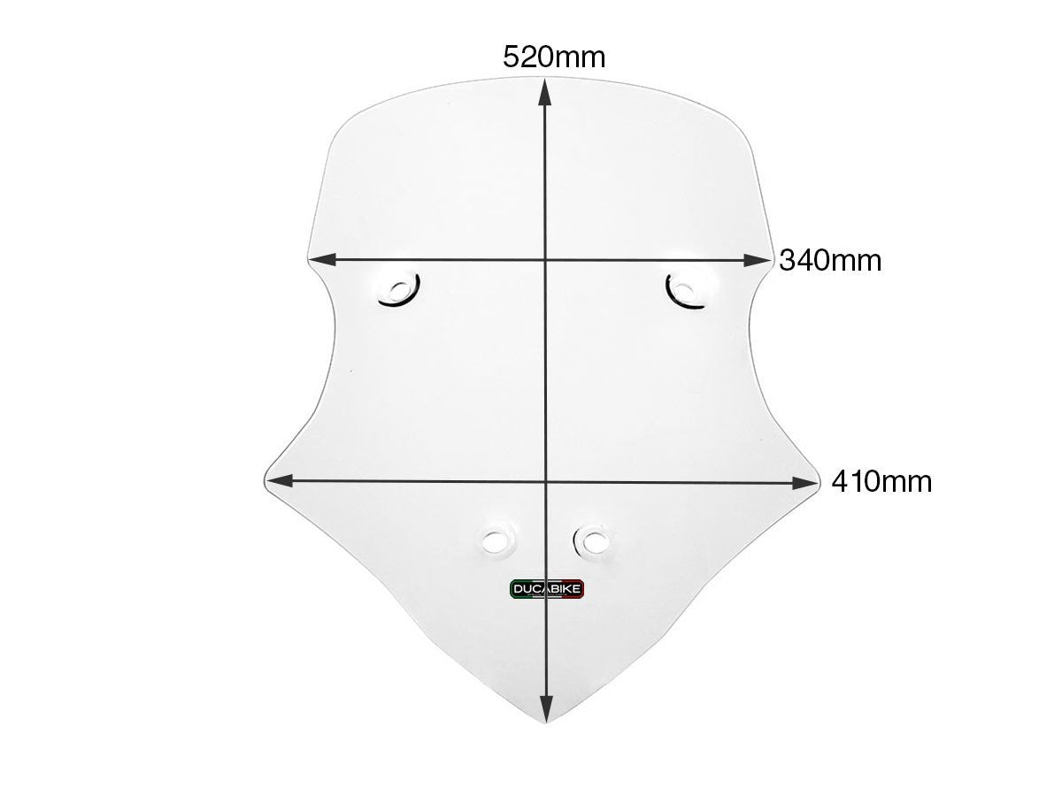 CUP16 - DUCABIKE Ducati Multistrada V4 Wind Screen (intermediate) – Accessories in the Motoraider Motorcycle Aftermarket Accessories and Parts Online Shop