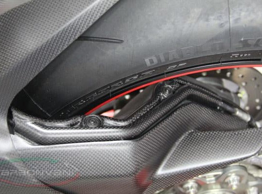 CARBONVANI Ducati Streetfighter V2 (2020+) Carbon Swingarm Wire Protection Cover – Accessories in the 2WheelsHero Motorcycle Aftermarket Accessories and Parts Online Shop