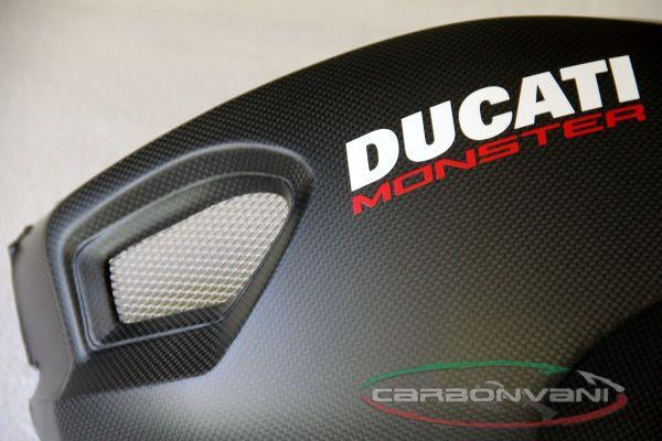 CARBONVANI Ducati Monster 696/796/1100 Carbon Side Tank Panels Kit "Black" – Accessories in the 2WheelsHero Motorcycle Aftermarket Accessories and Parts Online Shop