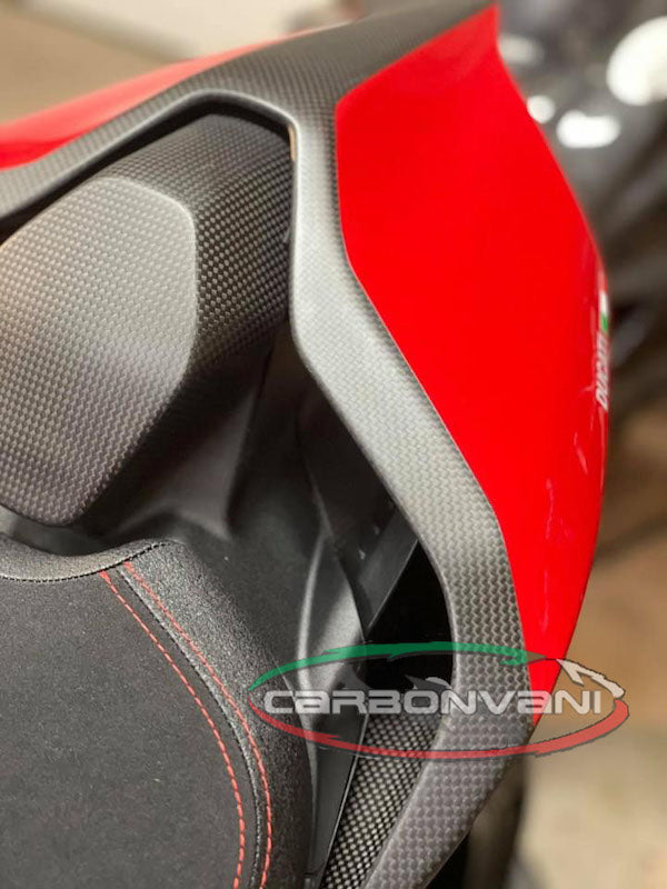CARBONVANI Ducati Panigale V4R (19/21) Carbon Tail (street version; red/black) – Accessories in the 2WheelsHero Motorcycle Aftermarket Accessories and Parts Online Shop