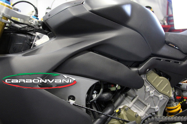 CARBONVANI Ducati Panigale V4 / V4S (20/21) Carbon Fuel Tank Frame Cover (left side) – Accessories in the 2WheelsHero Motorcycle Aftermarket Accessories and Parts Online Shop