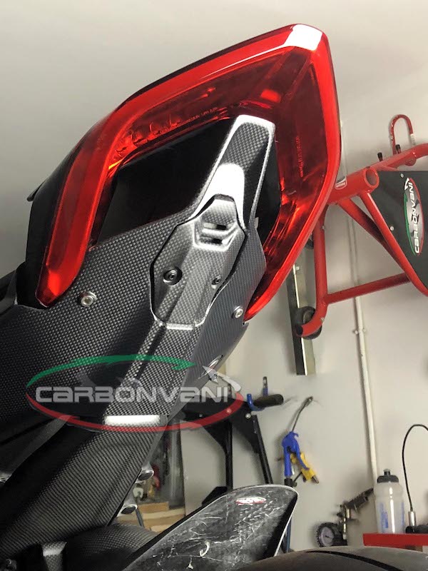 CARBONVANI Ducati Panigale V4 (2018+) Carbon License Plate Holder Cap – Accessories in the 2WheelsHero Motorcycle Aftermarket Accessories and Parts Online Shop