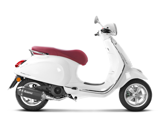 AKRAPOVIC S-VE125R2-HZBL Vespa Primavera / Sprint 3V (2020+) Exhaust System "Racing Line"(SS) – Accessories in the 2WheelsHero Motorcycle Aftermarket Accessories and Parts Online Shop