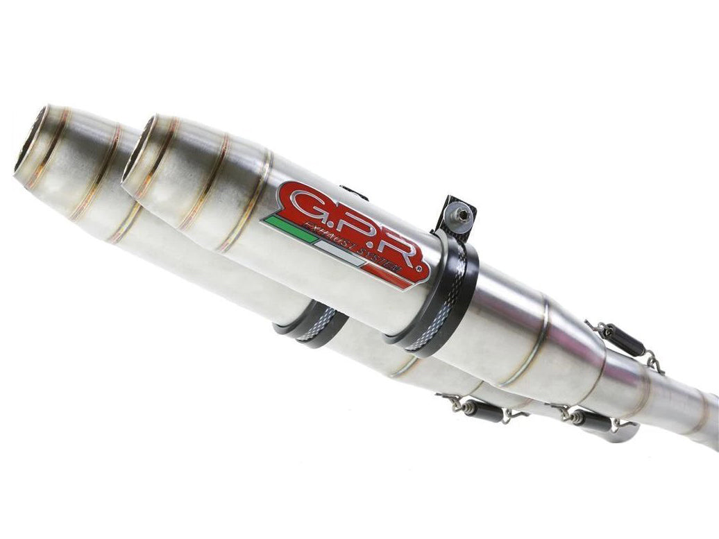 GPR Aprilia Dorsoduro 900 Dual Slip-on Exhaust "Deeptone Inox" (racing) – Accessories in the 2WheelsHero Motorcycle Aftermarket Accessories and Parts Online Shop