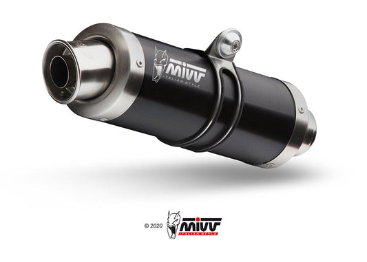 MIVV D.023 Ducati Monster 696 (08/14) Dual Slip-on Exhaust "GP" (black; approved) – Accessories in the 2WheelsHero Motorcycle Aftermarket Accessories and Parts Online Shop