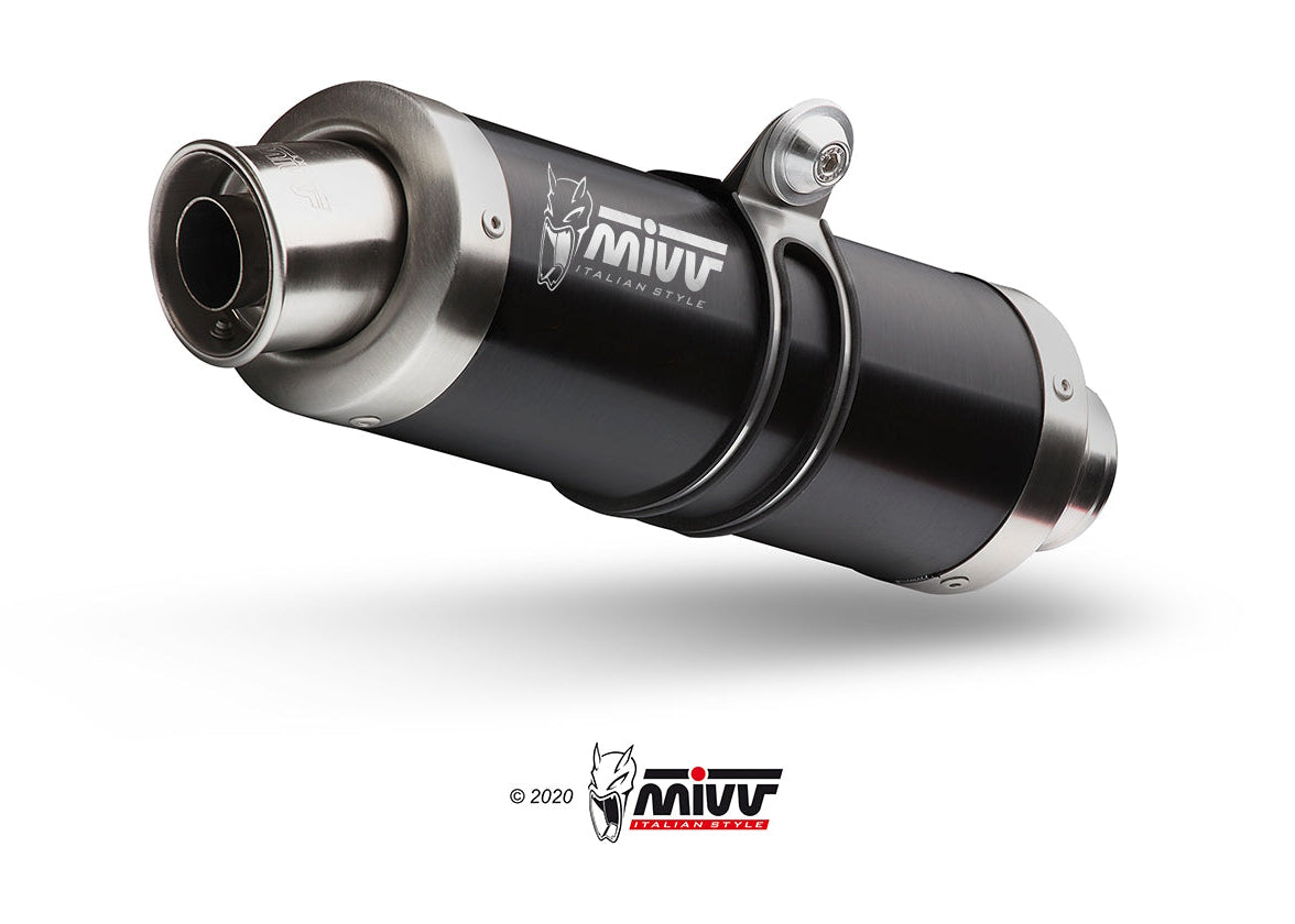 MIVV D.023 Ducati Monster 696 (08/14) Dual Slip-on Exhaust "GP" (black; approved) – Accessories in the 2WheelsHero Motorcycle Aftermarket Accessories and Parts Online Shop
