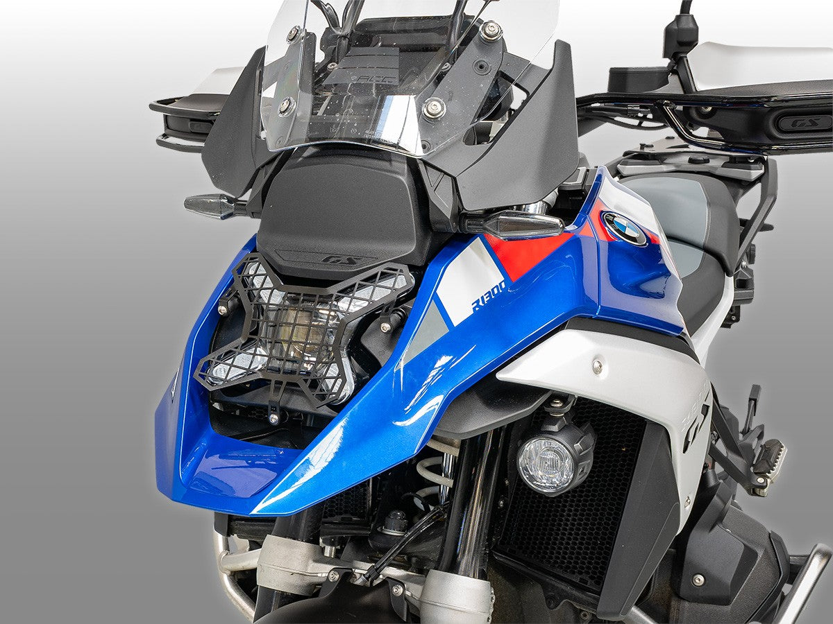 DBK DUCABIKE GPF04 BMW R1300GS (2024+) Headlight Grid Protection – Accessories in the Motoraider Motorcycle Aftermarket Accessories and Parts Online Shop