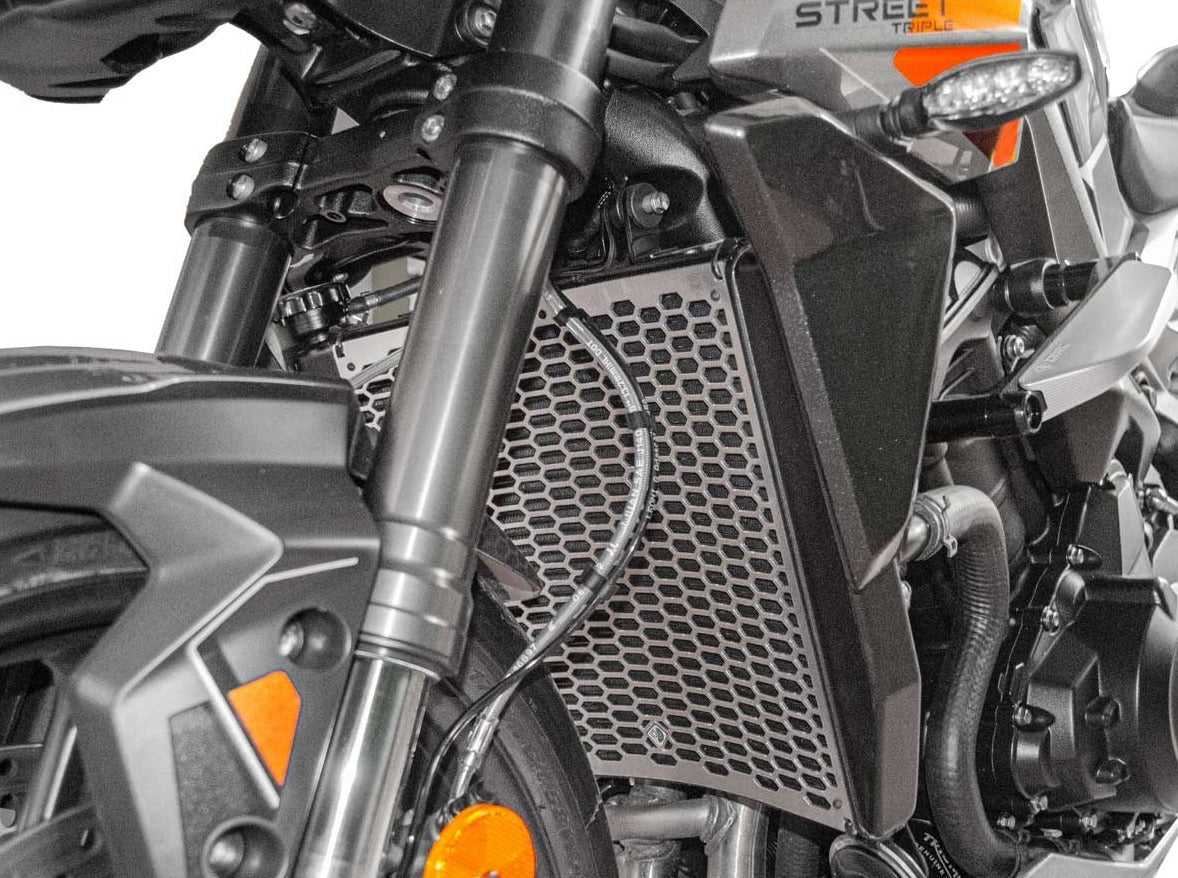 GR15 - DBK Triumph Street Triple 765 (2023+) Water Cooler Protection – Accessories in the Motoraider Motorcycle Aftermarket Accessories and Parts Online Shop