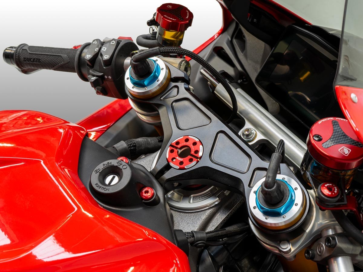 DBK DUCABIKE GS03 Ducati Panigale V4 (2025+) Steering Head Ring Nut – Accessories in the Motoraider Motorcycle Aftermarket Accessories and Parts Online Shop