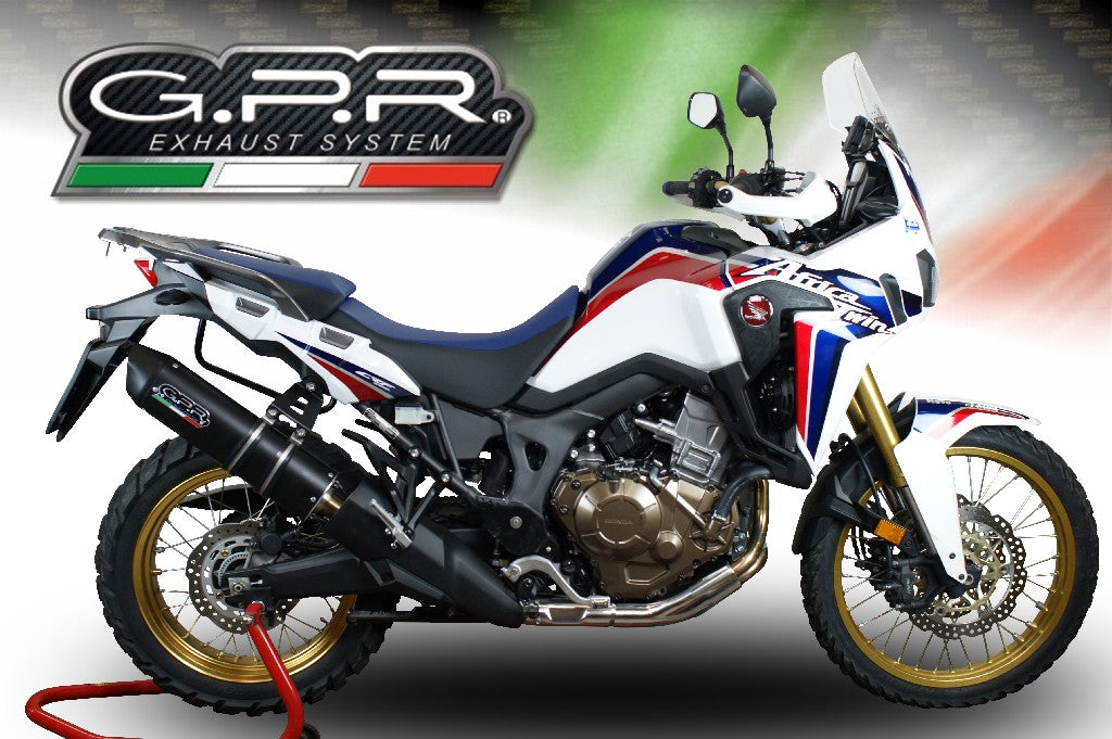 GPR Honda CRF1000L Africa Twin Slip-on Exhaust "Furore Nero" (EU homologated) – Accessories in the 2WheelsHero Motorcycle Aftermarket Accessories and Parts Online Shop