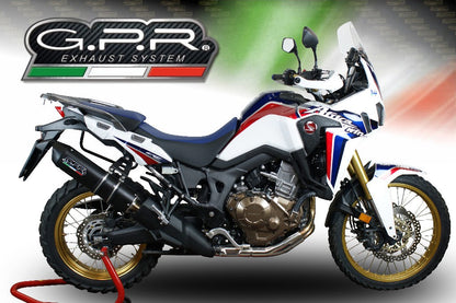 GPR Honda CRF1000L Africa Twin Slip-on Exhaust "Furore Nero" (EU homologated) – Accessories in the 2WheelsHero Motorcycle Aftermarket Accessories and Parts Online Shop