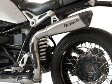 HP CORSE BMW R nineT Slip-on Exhaust "Evoxtreme Satin Single High" (EU homologated) – Accessories in the 2WheelsHero Motorcycle Aftermarket Accessories and Parts Online Shop