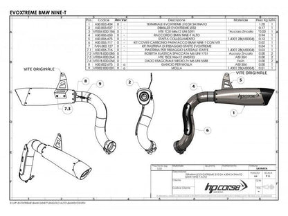 HP CORSE BMW R nineT Slip-on Exhaust "Evoxtreme Satin Single High" (EU homologated) – Accessories in the 2WheelsHero Motorcycle Aftermarket Accessories and Parts Online Shop