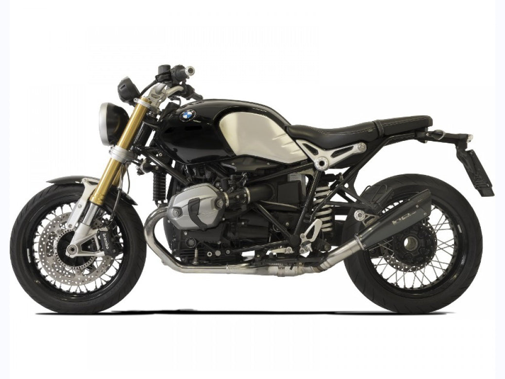 HP CORSE BMW R nineT Slip-on Exhaust "Evoxtreme Black Single Low" (EU homologated) – Accessories in the 2WheelsHero Motorcycle Aftermarket Accessories and Parts Online Shop
