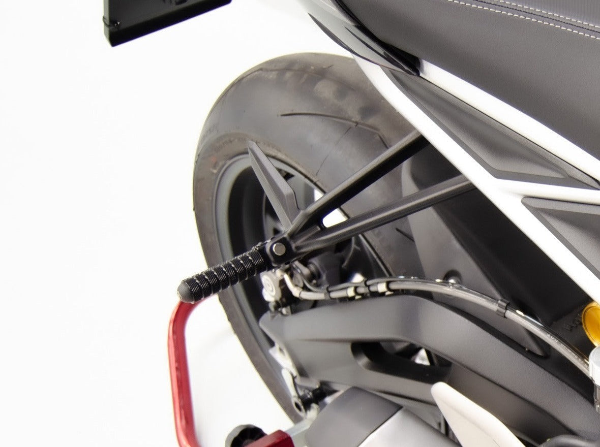 KAPM05 - DBK Triumph Street Triple 765 S / R / RS (2017+) Footpeg Supports (passenger) – Accessories in the Motoraider Motorcycle Aftermarket Accessories and Parts Online Shop