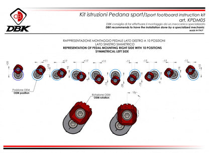 KPDM05 - DBK Ducati Adjustable Footpegs (pilot) – Accessories in the Motoraider Motorcycle Aftermarket Accessories and Parts Online Shop