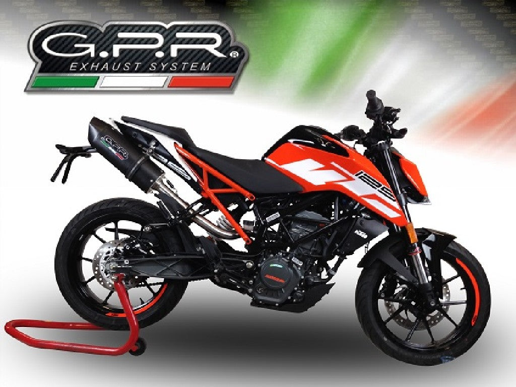 GPR KTM 125 Duke (17/23) Slip-on Exhaust "Furore Nero" – Accessories in the 2WheelsHero Motorcycle Aftermarket Accessories and Parts Online Shop