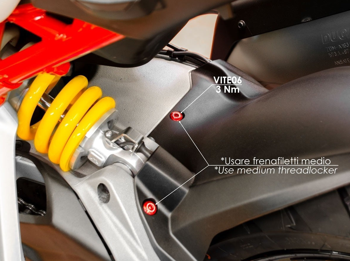 KVT08 - DUCABIKE Ducati Rear Fender Screws Kit – Accessories in the Motoraider Motorcycle Aftermarket Accessories and Parts Online Shop
