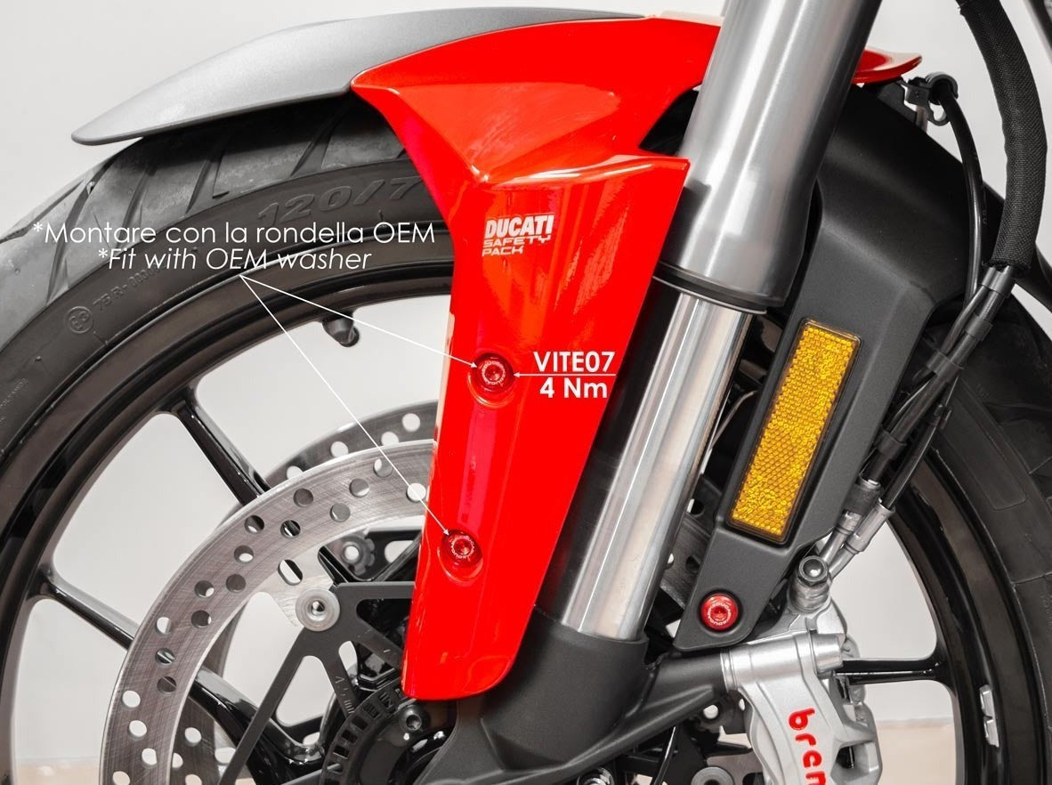 KVT10 - DUCABIKE Ducati Multistrada V4 (2021+) Front Fender Screw Kit – Accessories in the Motoraider Motorcycle Aftermarket Accessories and Parts Online Shop