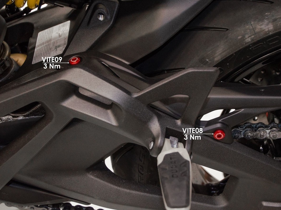 KVT12 - DUCABIKE Ducati Monster 937 (2021+) Rear Fender Screw Kit – Accessories in the Motoraider Motorcycle Aftermarket Accessories and Parts Online Shop