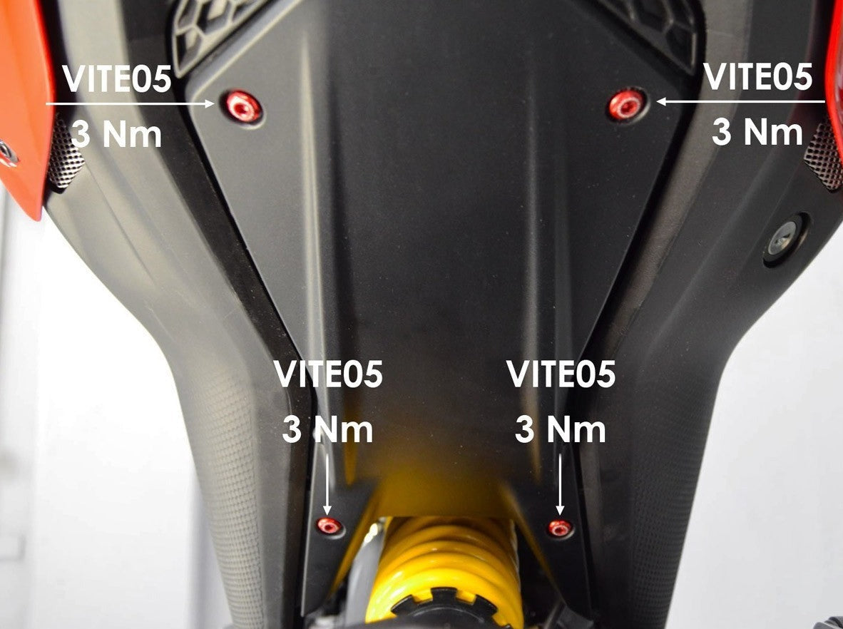 KVT17 - DUCABIKE Ducati Monster 937 / Streetfighter Under Tail Screw Kit – Accessories in the Motoraider Motorcycle Aftermarket Accessories and Parts Online Shop