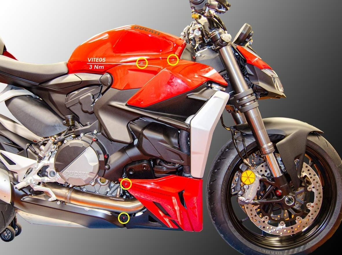 KVT23 - DUCABIKE Ducati Streetfighter V2 (2022+) Side Fairing Screws Kit – Accessories in the Motoraider Motorcycle Aftermarket Accessories and Parts Online Shop