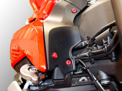 KVT28 - DUCABIKE Ducati Streetfighter V2 (2022+) Steering Stem Cover Screw Kit – Accessories in the Motoraider Motorcycle Aftermarket Accessories and Parts Online Shop