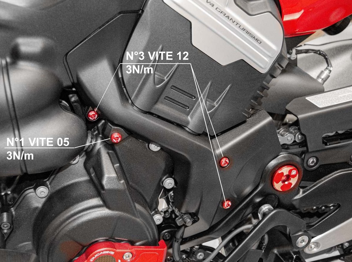 KVT46 - DUCABIKE Ducati Diavel V4 (2023+) Sprocket Cover Screw Kit – Accessories in the Motoraider Motorcycle Aftermarket Accessories and Parts Online Shop