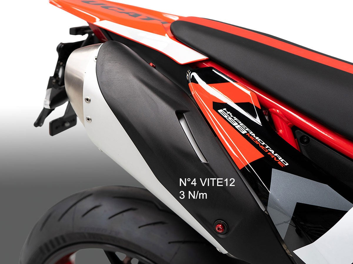 KVT78 - DBK Ducati Hypermotard 698 Mono / RVE (2024+) Upper Exhaust Cover Screw Kit – Accessories in the Motoraider Motorcycle Aftermarket Accessories and Parts Online Shop