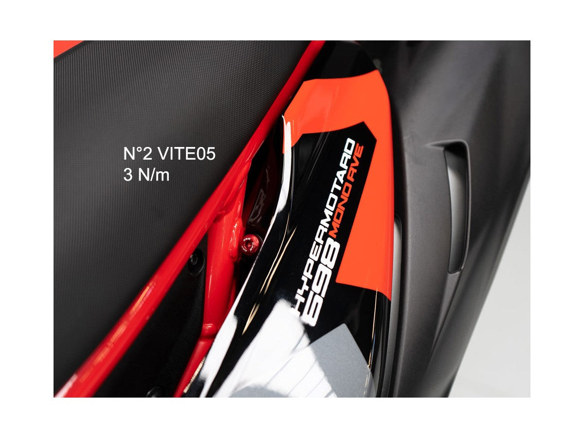 KVT79 - DBK Ducati Hypermotard 698 Mono / RVE (2024+) Saddle Side Panel Screw Kit – Accessories in the Motoraider Motorcycle Aftermarket Accessories and Parts Online Shop