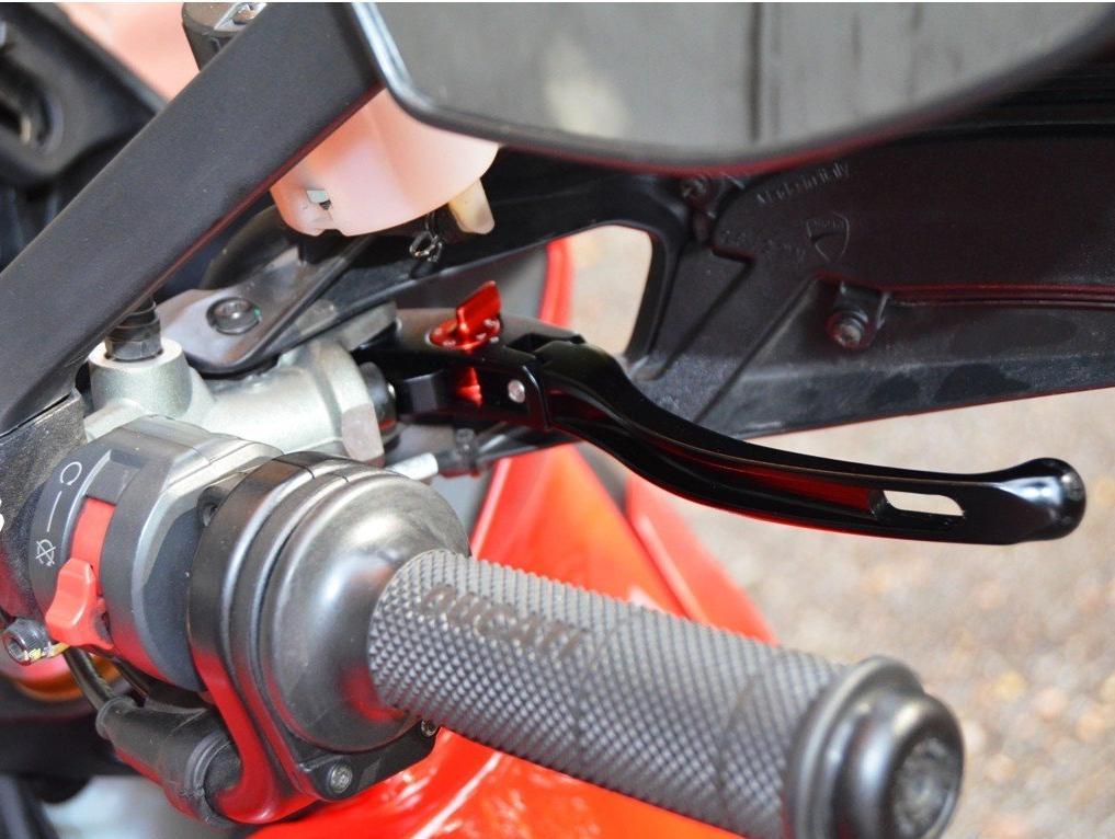 LE01 - PERFORMANCE TECHNOLOGY Ducati / Aprilia Handlebar Levers "Eco GP 1" (adjustable) – Accessories in the Motoraider Motorcycle Aftermarket Accessories and Parts Online Shop