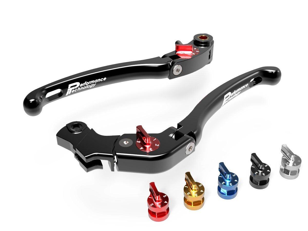 LE05 - PERFORMANCE TECHNOLOGY Ducati "Eco GP 1" Adjustable Handlebar Levers – Accessories in the Motoraider Motorcycle Aftermarket Accessories and Parts Online Shop