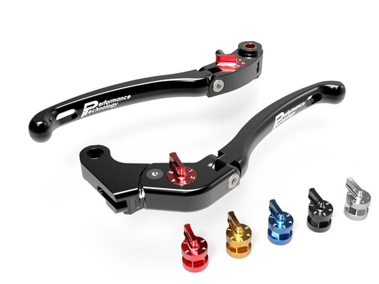 LE06 - PERFORMANCE TECHNOLOGY Aprilia / Yamaha Adjustable Handlebar Levers "Eco GP 1" – Accessories in the Motoraider Motorcycle Aftermarket Accessories and Parts Online Shop