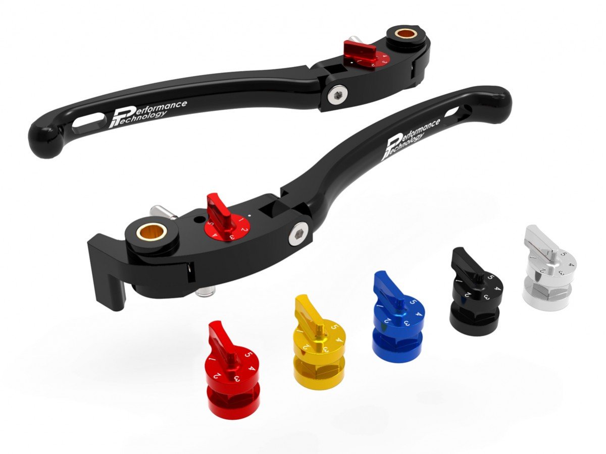 LE16 - PERFORMANCE TECHNOLOGY Ducati / Moto Guzzi / KTM Handlebar Levers "Eco GP 1" (adjustable) – Accessories in the Motoraider Motorcycle Aftermarket Accessories and Parts Online Shop