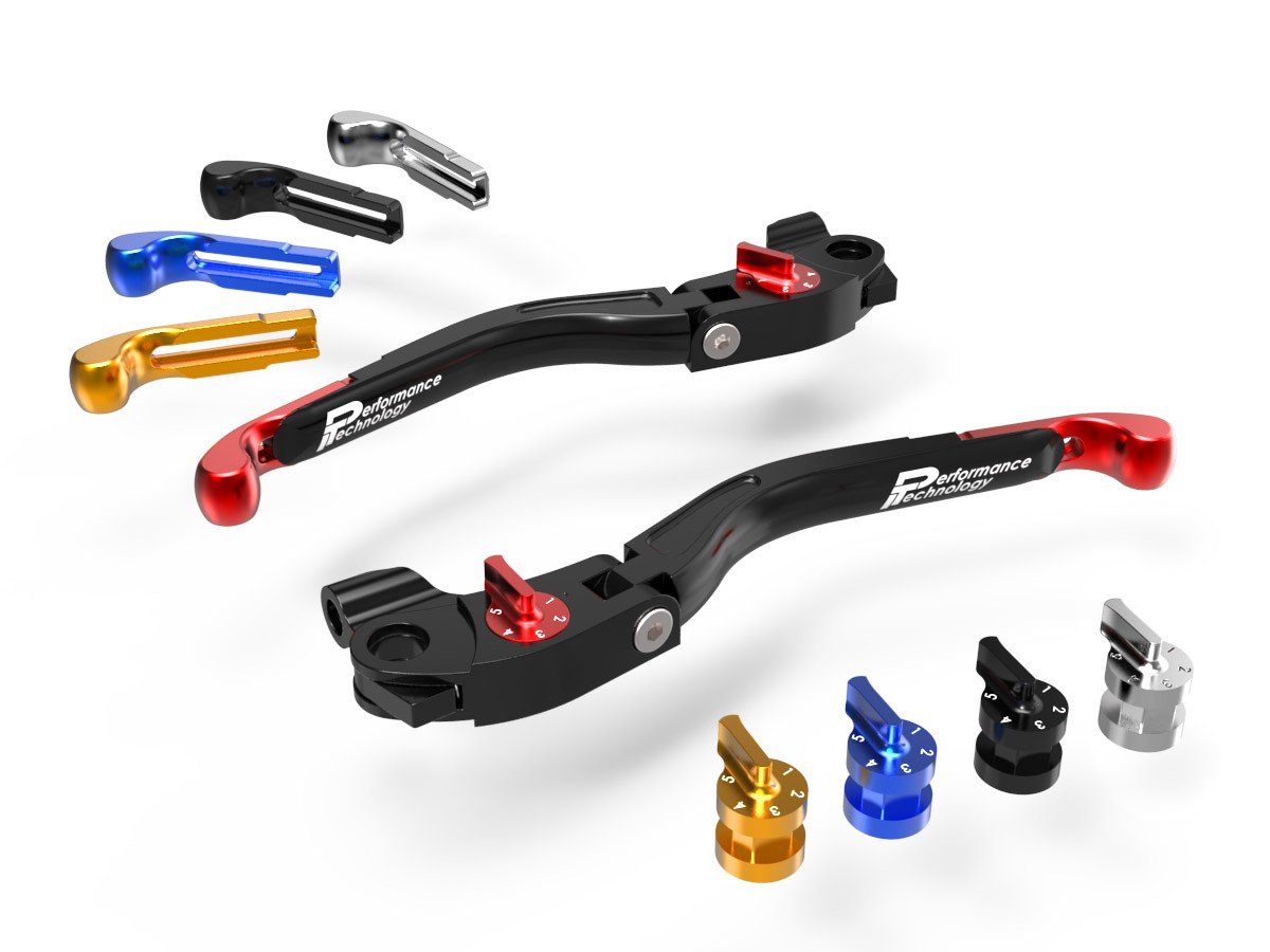 LEA03 - PERFORMANCE TECHNOLOGY Ducati Adjustable Handlebar Levers "Eco GP 2" – Accessories in the Motoraider Motorcycle Aftermarket Accessories and Parts Online Shop