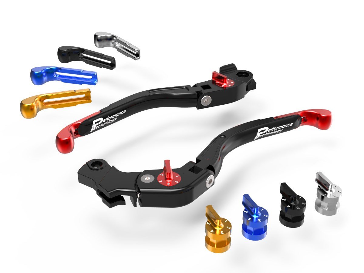 LEA04 - PERFORMANCE TECHNOLOGY Ducati Adjustable Handlebar Levers "Eco GP 2" – Accessories in the Motoraider Motorcycle Aftermarket Accessories and Parts Online Shop