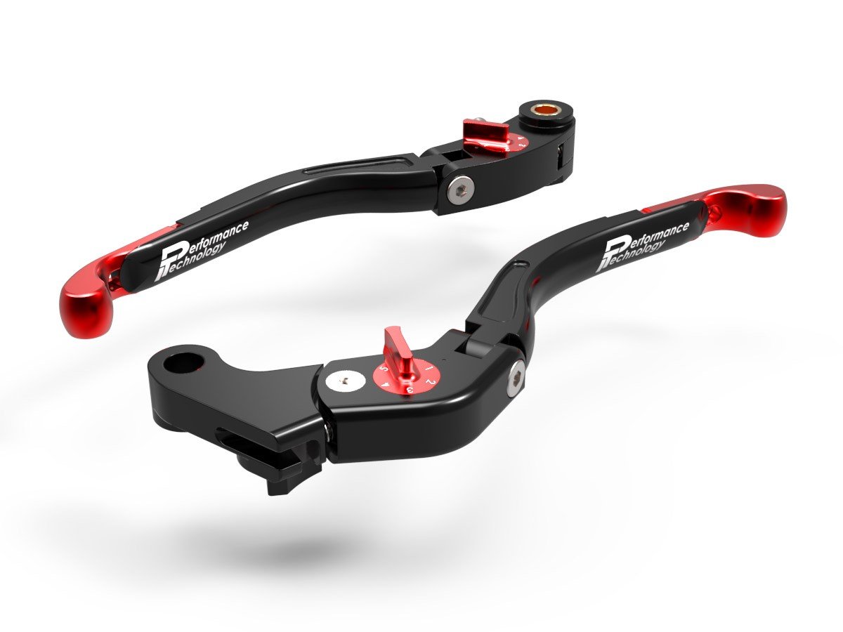 LEA06 - PERFORMANCE TECHNOLOGY Aprilia / Yamaha Adjustable Handlebar Levers "Eco GP 2" – Accessories in the Motoraider Motorcycle Aftermarket Accessories and Parts Online Shop