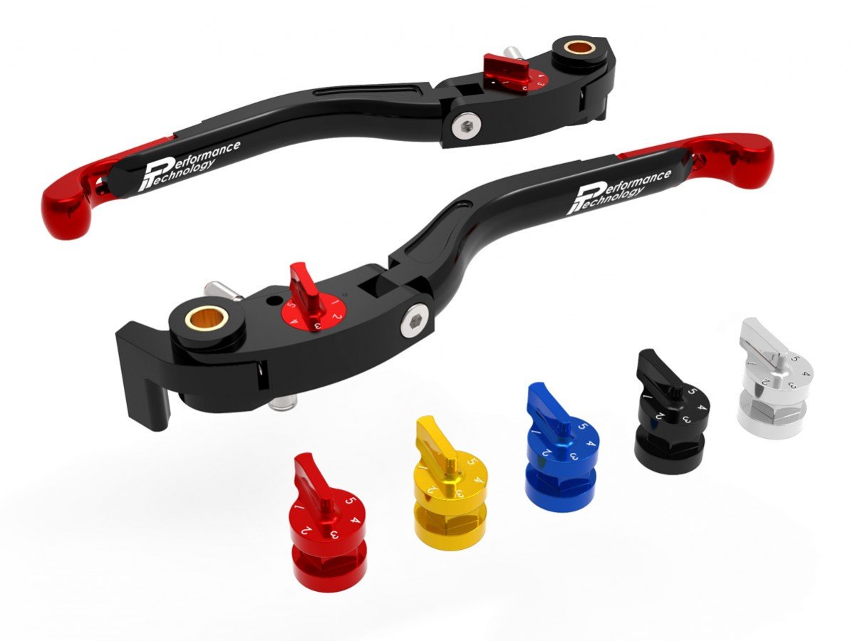 LEA16 - PERFORMANCE TECHNOLOGY Ducati / KTM Superduke / Moto Guzzi Handlebar Levers "Eco GP 2" (adjustable) – Accessories in the Motoraider Motorcycle Aftermarket Accessories and Parts Online Shop