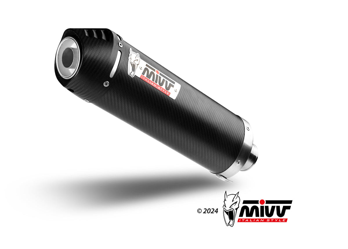 MIVV E.002 Benelli Leoncino 500 (2017+) Slip-on Exhaust "Oval" (carbon + cap; approved) – Accessories in the 2WheelsHero Motorcycle Aftermarket Accessories and Parts Online Shop