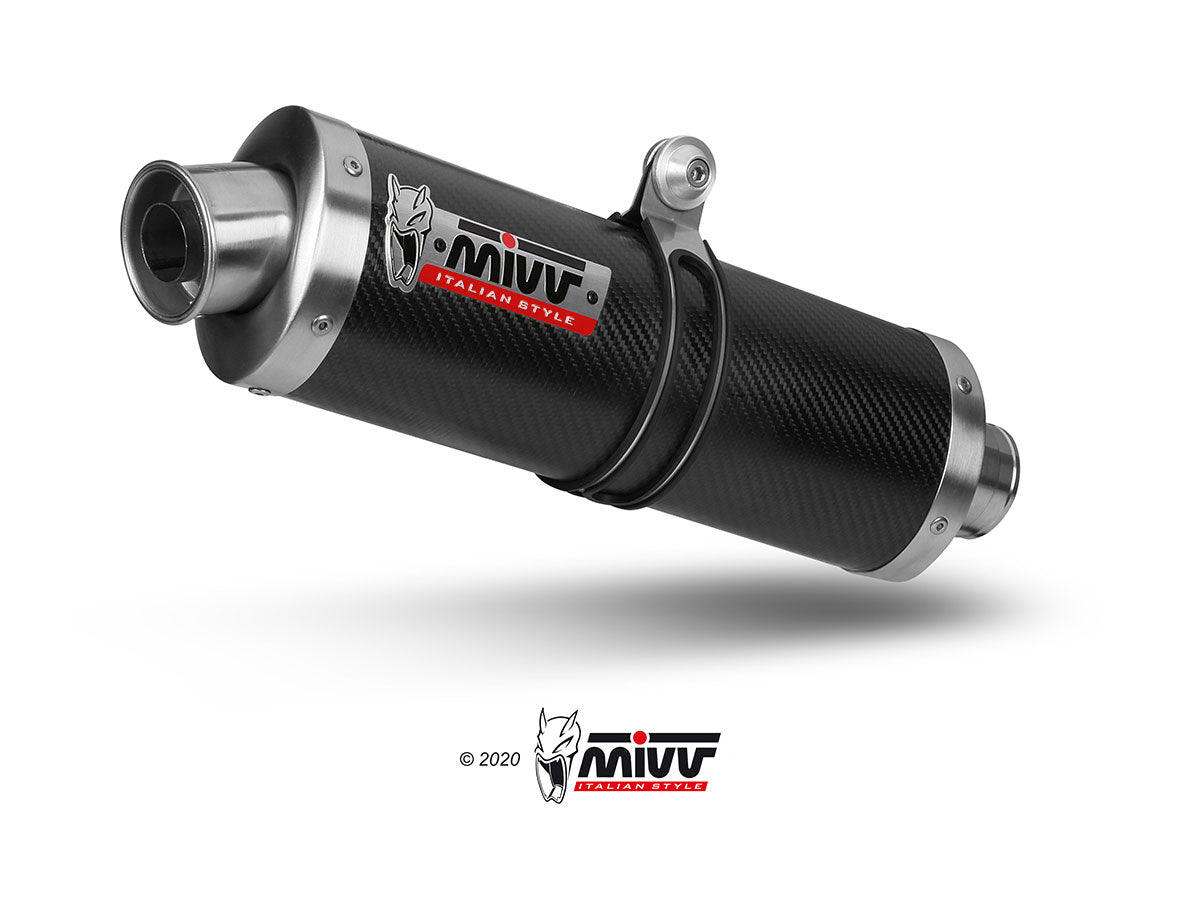MIVV S.033 SUZUKI V-Strom 1000 ( 2002 / 13 ) Dual Slip-on Exhaust "Oval" (carbon; approved) – Accessories in the 2WheelsHero Motorcycle Aftermarket Accessories and Parts Online Shop
