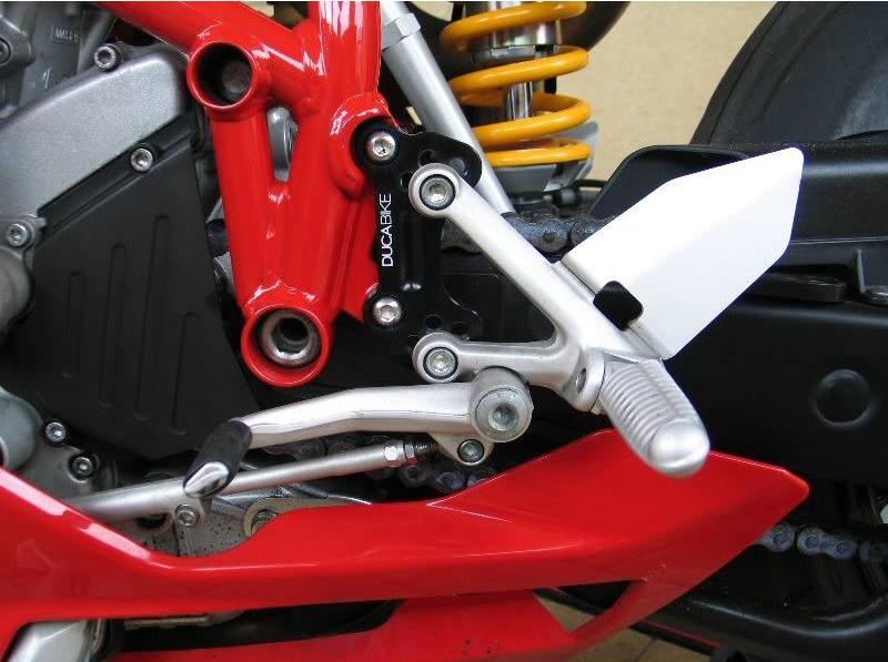 PAP02 - DUCABIKE Ducati Superbike 749/999 Adjustable Rearset Supports – Accessories in the Motoraider Motorcycle Aftermarket Accessories and Parts Online Shop