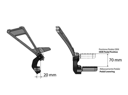 PAP04 - DBK Moto Guzzi V100 Mandello (2022+) Passenger Footpeg Kit – Accessories in the Motoraider Motorcycle Aftermarket Accessories and Parts Online Shop