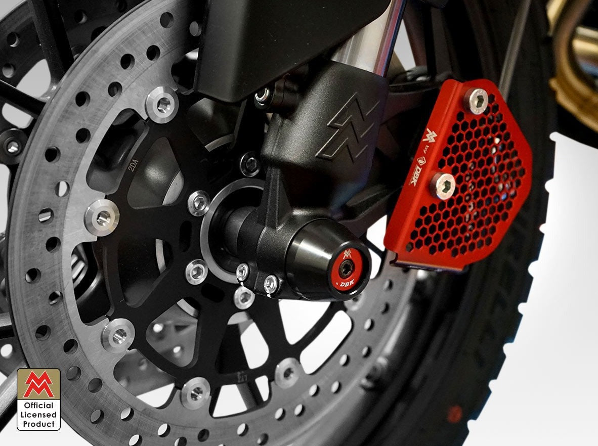 PFAN05 - DBK Moto Morini (2022+) Front Fork Protection Kit – Accessories in the Motoraider Motorcycle Aftermarket Accessories and Parts Online Shop