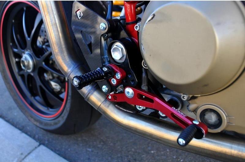 PRHM02 - DUCABIKE Ducati Multistrada / Hypermotard Adjustable Pilot Rearset – Accessories in the Motoraider Motorcycle Aftermarket Accessories and Parts Online Shop