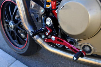 PRHM02 - DUCABIKE Ducati Multistrada / Hypermotard Adjustable Pilot Rearset – Accessories in the Motoraider Motorcycle Aftermarket Accessories and Parts Online Shop
